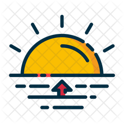 256x256 Dawn Icon Of Colored Outline Style
