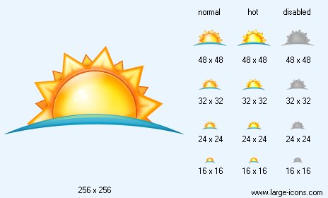 464x280 Dawn Icon Large Weather Icons