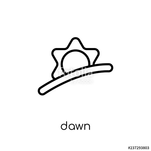 500x500 Dawn Icon From Weather Collection Stock Image And Royalty Free