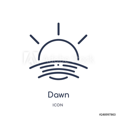 500x500 Dawn Icon From Weather Outline Collection Thin Line Dawn Icon