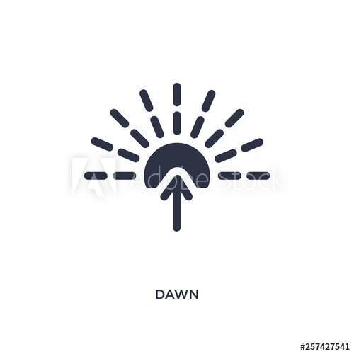 500x500 Dawn Icon On White Background Simple Element Illustration