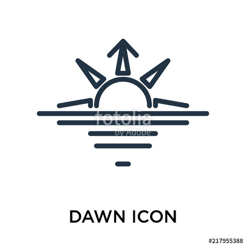 500x500 Dawn Icons Isolated On White Background Modern And Editable Dawn