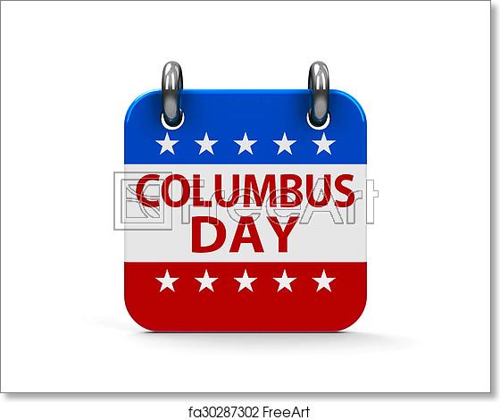 560x470 Free Art Print Of Columbus Day Icon Calendar Columbus Day