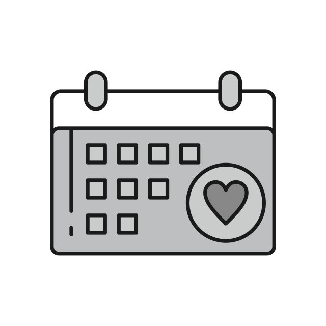 640x640 Valentine Day Calendar Icon For Your Project, Valentine Day