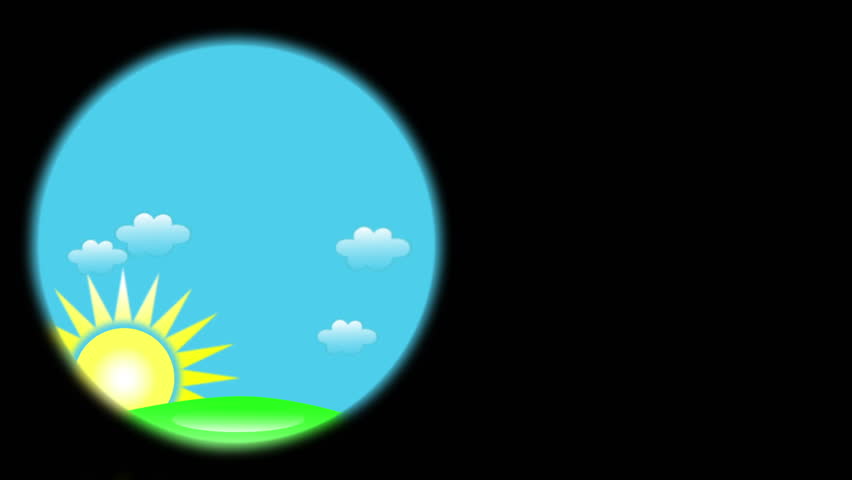 852x480 Loopable Day Night Cycle Icon Stock Footage Video