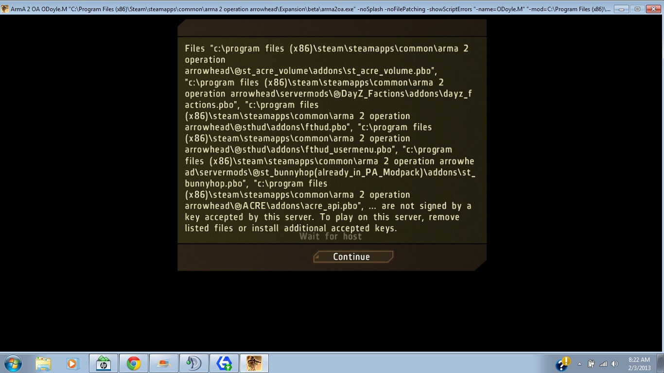 1366x768 Could Anyone Help Me To Join The Dayz Server I Get This Message