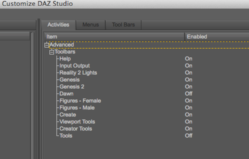 498x318 Customising Daz Studio Menus