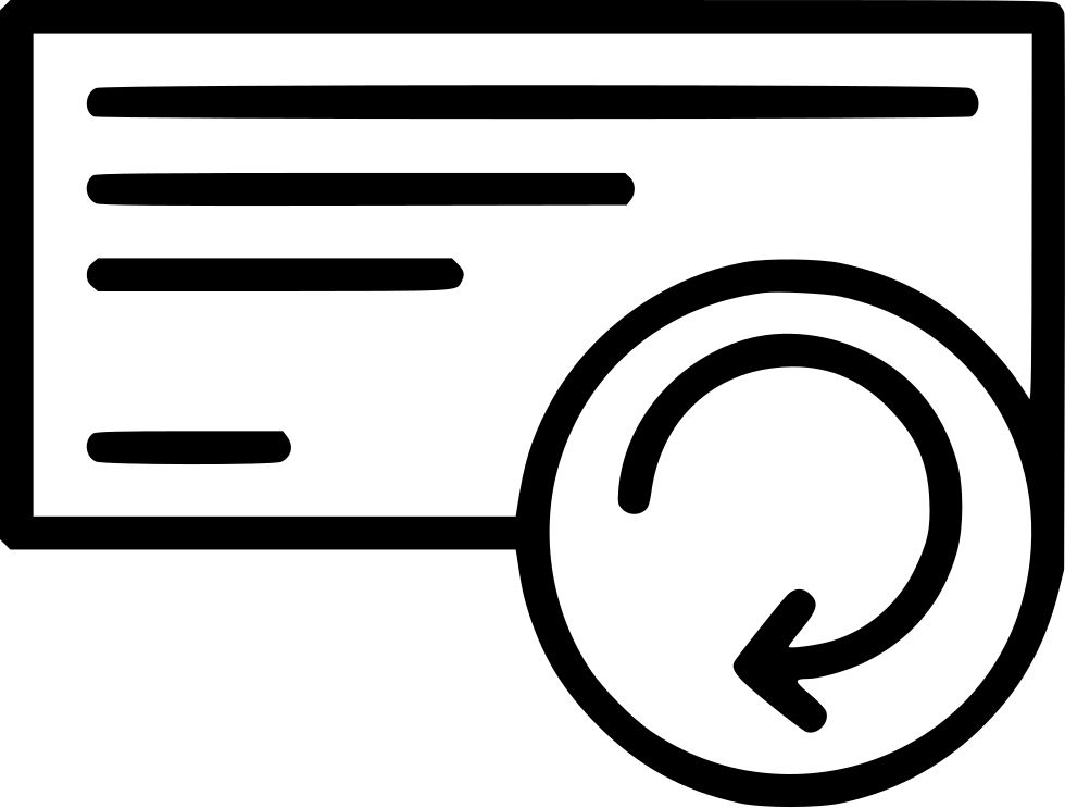 980x743 Cheque Dd Reissue Refresh Rewrite Again Banking Png Icon Free