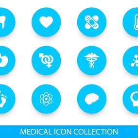 284x284 Teal Medical Icon Collection