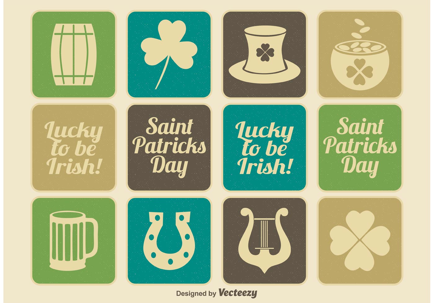 Vintage Saint Patrick's Day Icon Set 1400x980 Vintage Saint Patrick's Day Icon Set