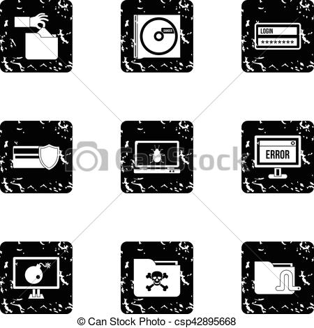 450x470 Ddos Attack Icons Set, Grunge Style Ddos Attack Icons Set Grunge