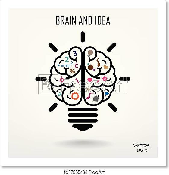 561x581 Free Art Print Of Creative Brain Symbol, Creativity Sign, Business