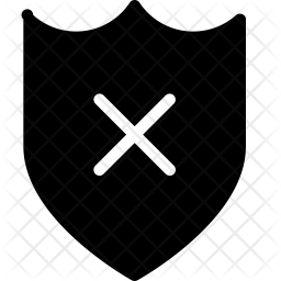 256x256 Deactivate Shield Icon Of Glyph Style