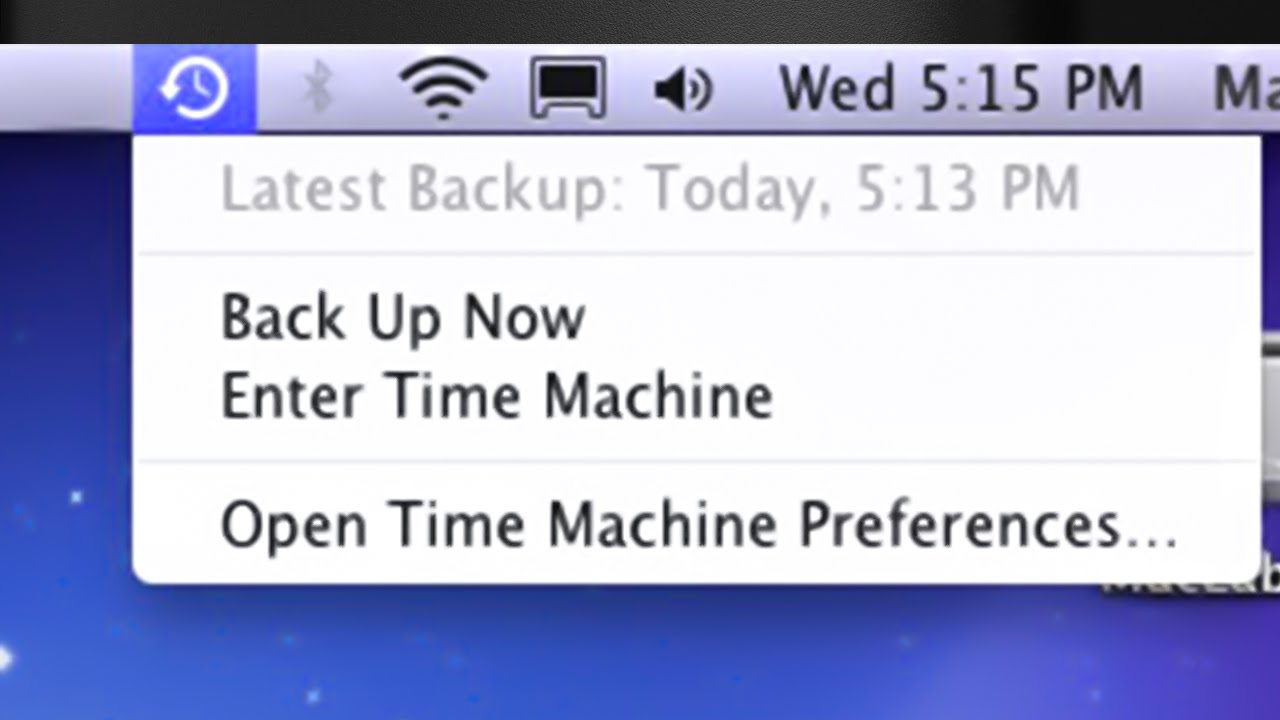 1280x720 Time Machine Icon Missing From Menu Bar Desktop Mac, How