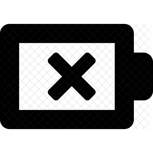 512x512 Battery Dead Icon Of Line Style