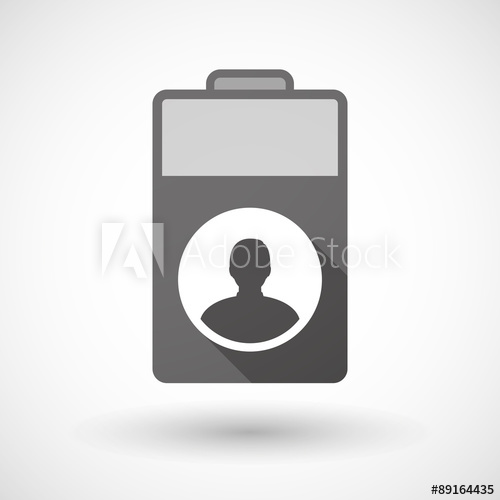 500x500 Isolated Battery Icon With A Male Avatar