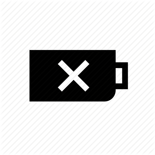 512x512 Battery, Battery Charging, Charge, Dead, Design, Empty Battery, No