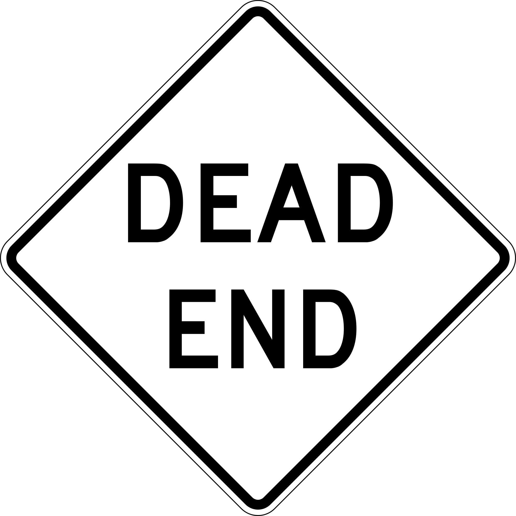 2000x2000 Hd Dead End Sign Png