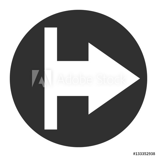 500x500 White Arrow Icon With Dead End Isolated On Gray And White