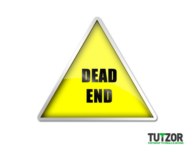 646x519 Create A Glossy Dead End Road Sign Icon In Photoshop Tutzor