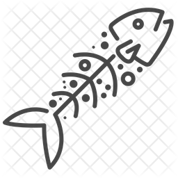 256x256 Dead Fish Icon Of Line Style