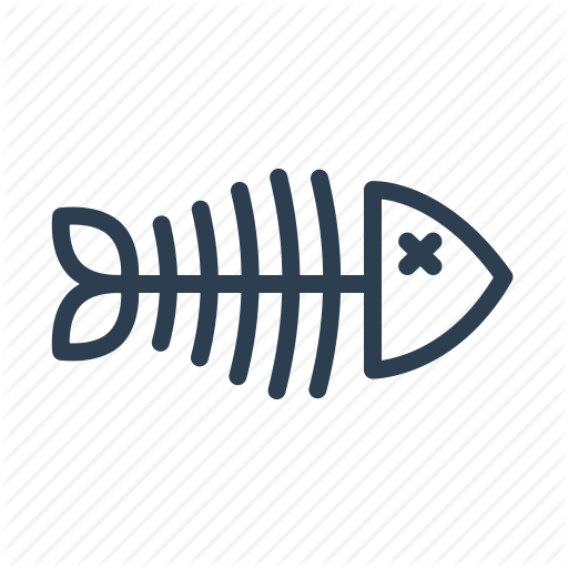 512x512 Bones, Danger, Dead Fish, Disaster, Pollution, Skeleton, Trash Icon