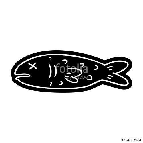 500x500 Cartoon Icon Drawing Of A Dead Fish Stock Image And Royalty Free