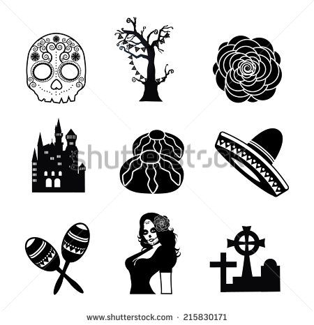 450x466 Dia De Muertos Mexican Day Of The Dead Icon Set