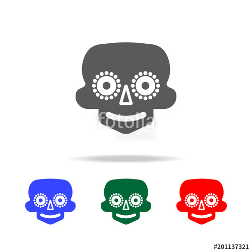 500x500 Mask The Day Of The Dead Icon Elements Of Culture Of Mexico Multi