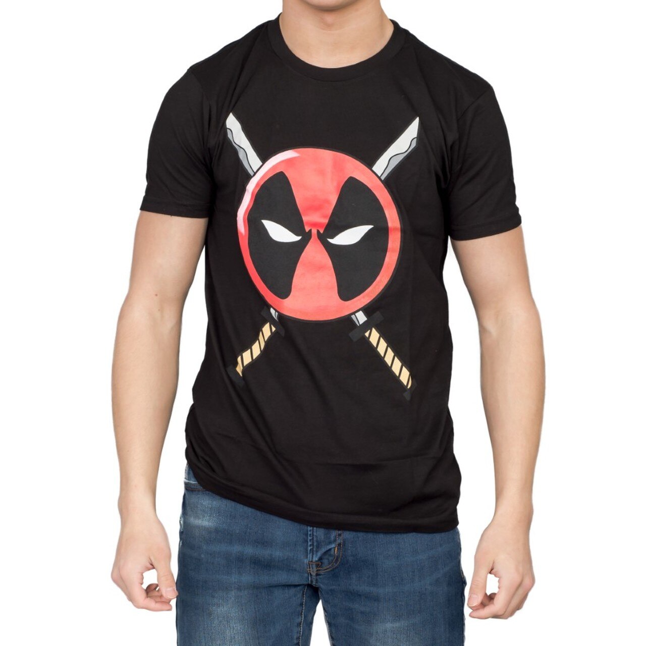 1280x1280 Marvel Deadpool Icon Logo Swords T Shirt
