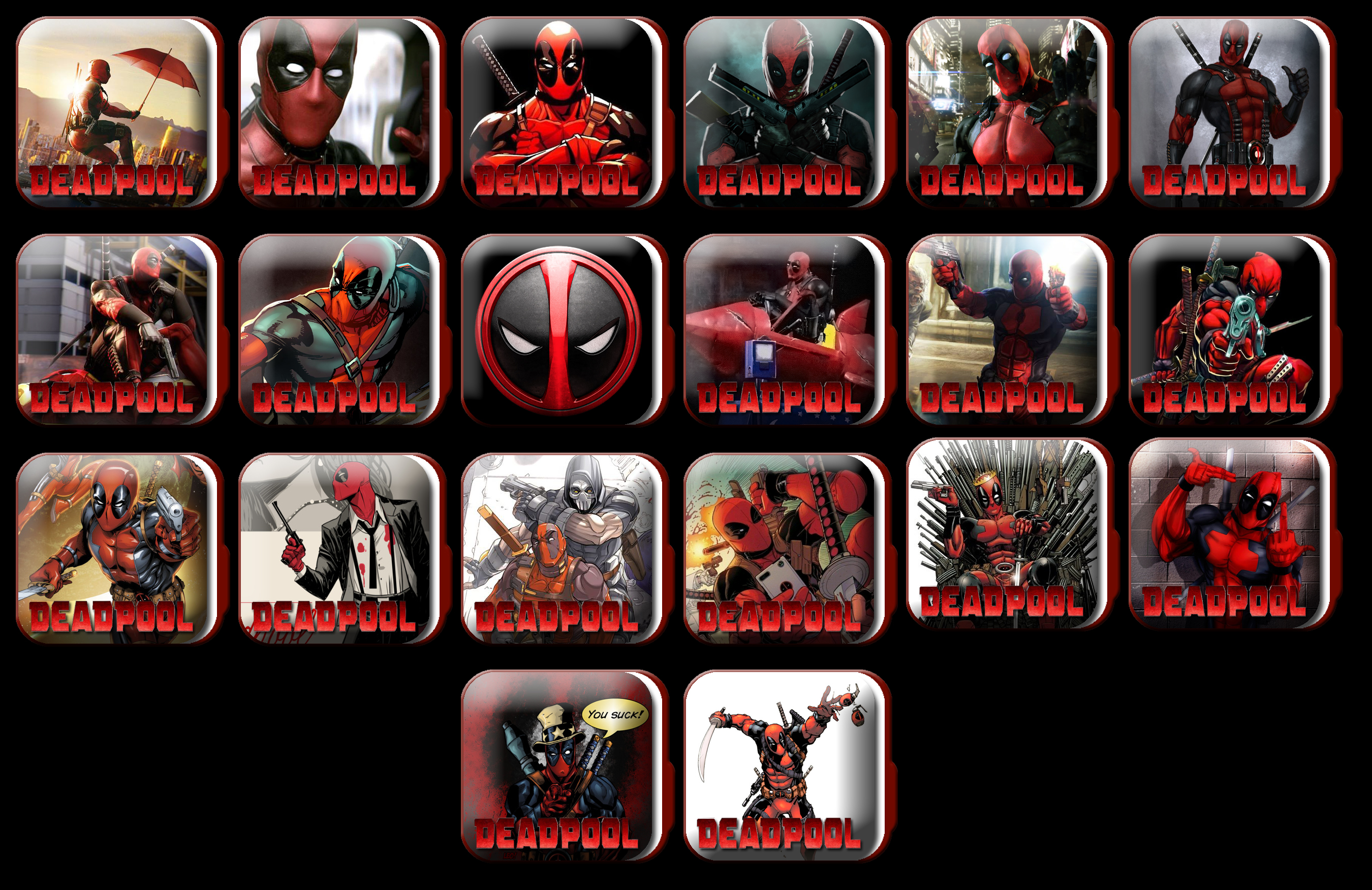 2700x1752 Deadpool Windows Icons