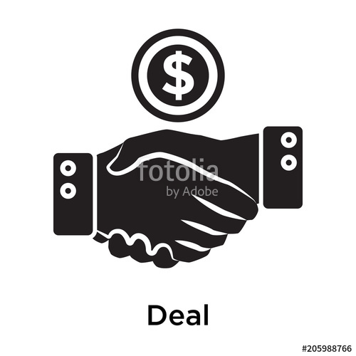 500x500 Deal Icon Isolated On White Background Stock Image And Royalty