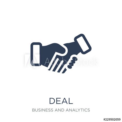 500x500 Deal Icon Trendy Flat Vector Deal Icon On White Background