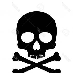 300x300 Photostock Vector Skull Vector Silhouette Crossbones Skull Death