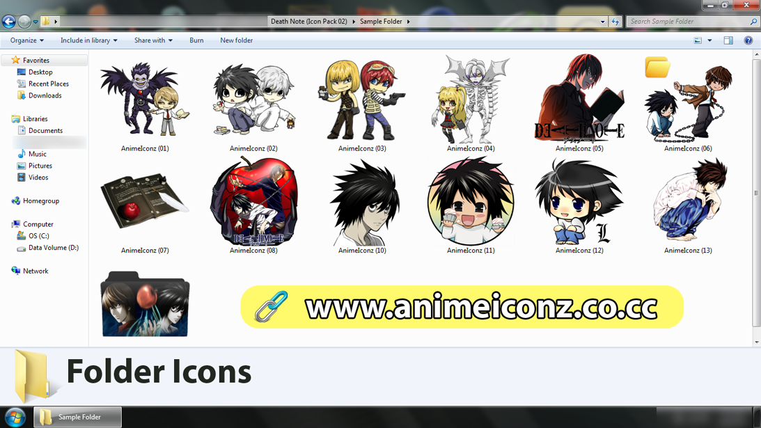 1093x615 Death Note Desktop Folder Icon