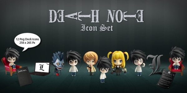 600x300 Death Note Icon Set Icons Pack Free Icon In Format For Free