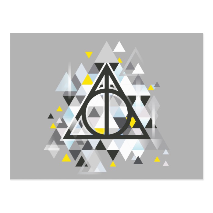 699x699 Harry Potter Geometric Deathly Hallows Symbol Postcard
