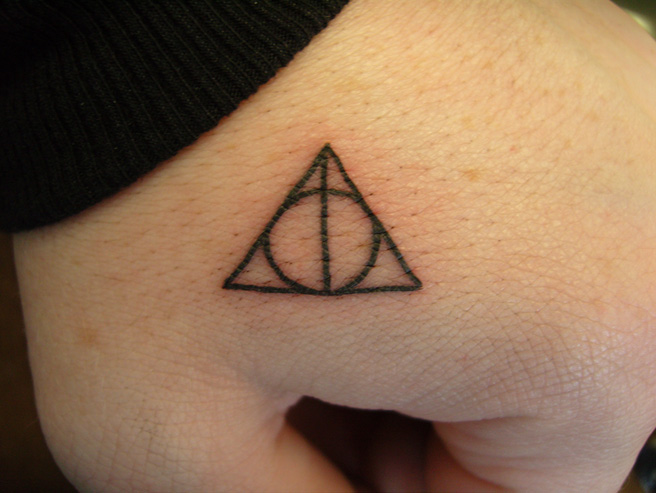 656x493 Harry Potter Deathly Hallows Symbol Tattoo On Hand