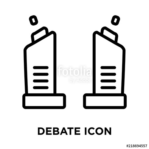 500x500 Debate Icon Vector Isolated On White Background, Debate Sign