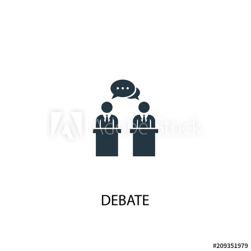 500x500 Debate Icon Simple Element Illustration