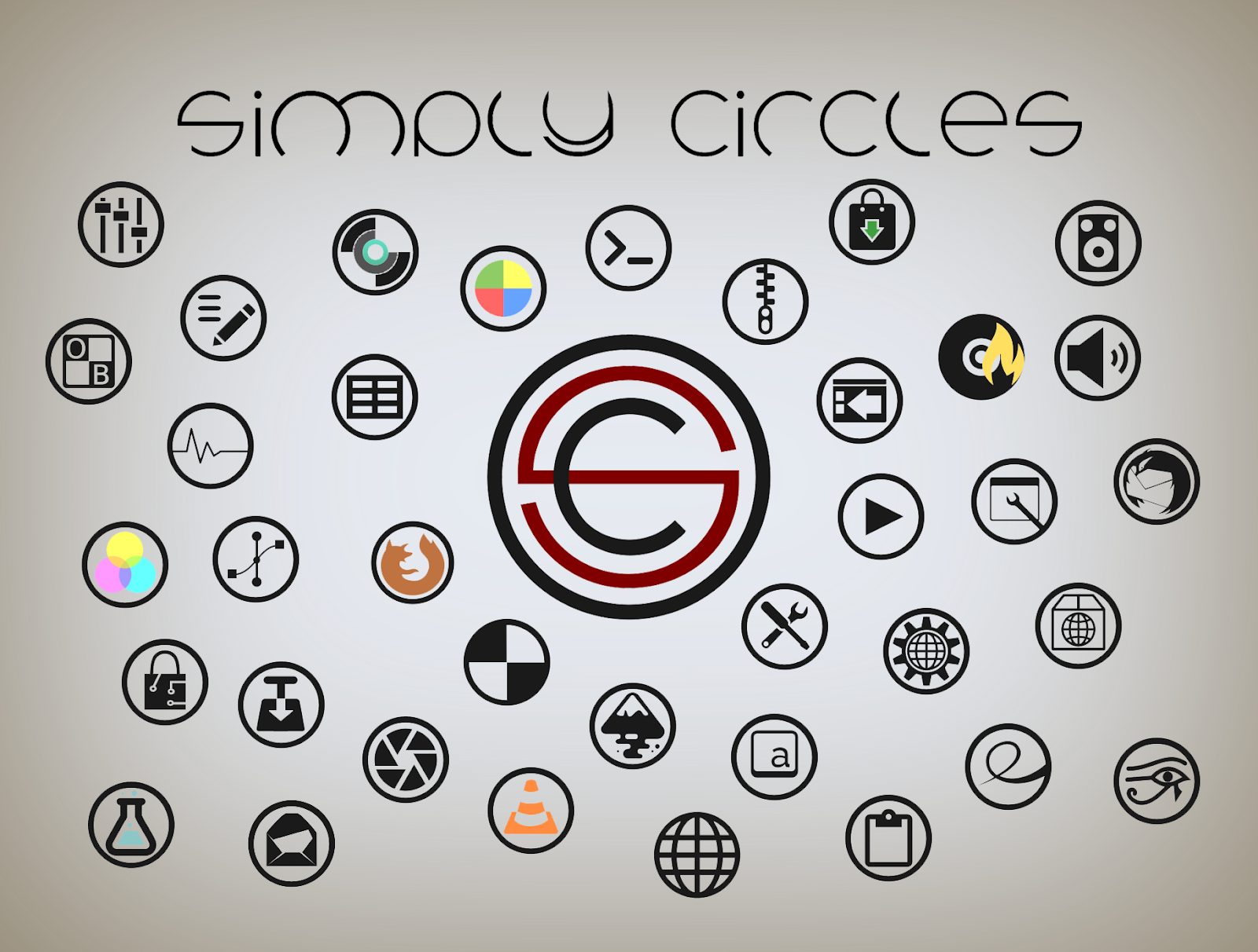 1600x1212 Simply Circles Icon Themes For Ubuntu, Debian, Linux Mint And Arch