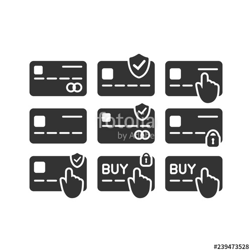 500x500 Credit And Debit Card Payment With Shield, Padlock And Pointer