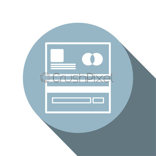 500x500 Debit Card Icon Design Vector Illustration Isolated On White