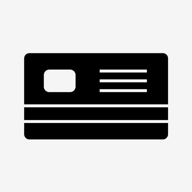 640x640 Credit Card Glyph Black Icon, Credit Card, Card, Debit Png