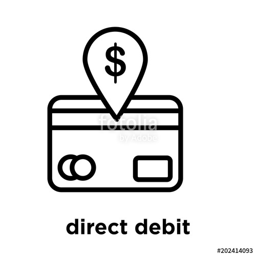 500x500 Direct Debit Icon Isolated On White Background Stock Image