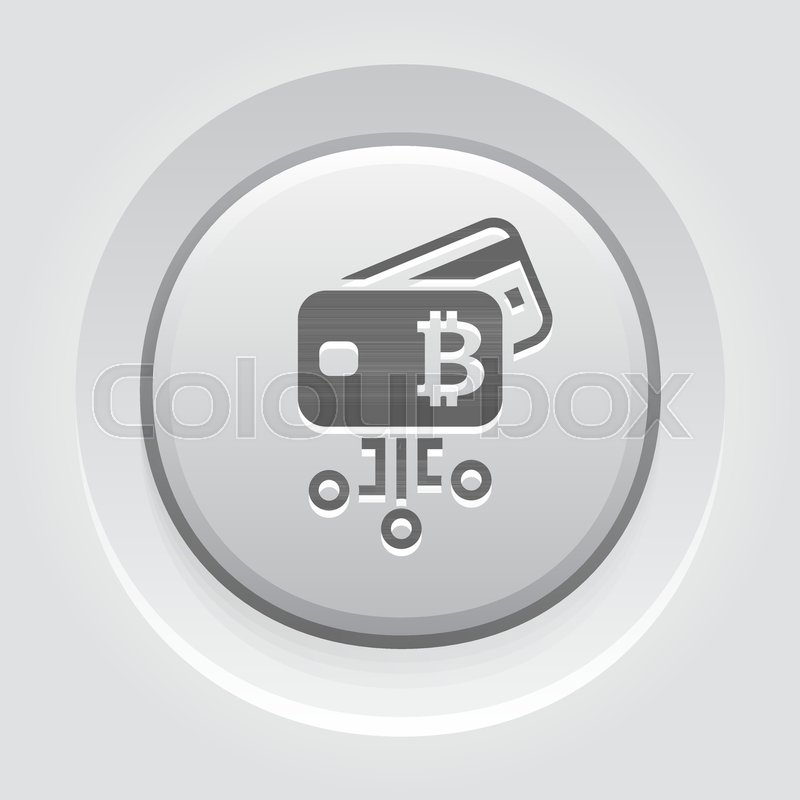 800x800 Bitcoin Debit Card Button Icon Modern Stock Vector Colourbox