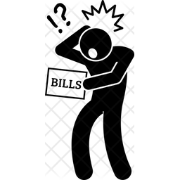 256x256 Debt Icon Of Glyph Style