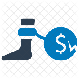 256x256 Financial Debt Icon Of Flat Style