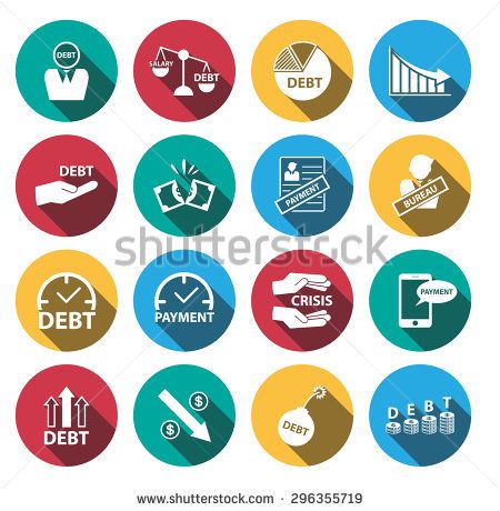 450x460 Flat Shadow Money Crisis And Debt Icon Set Icon Search Icon