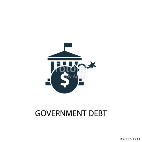 500x500 Government Debt Icon Simple Element Illustration Government Debt